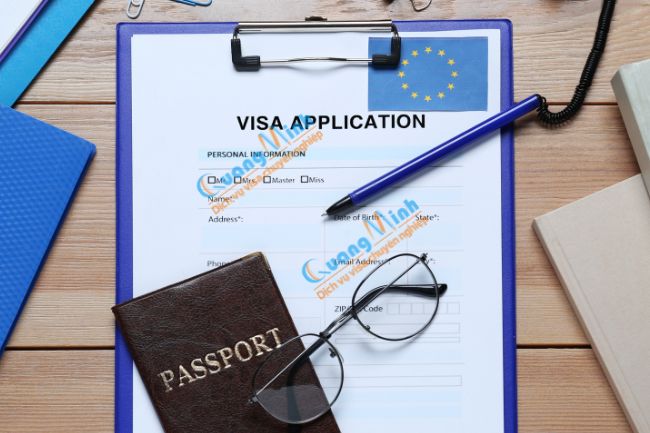 Tờ khai xin visa schengen